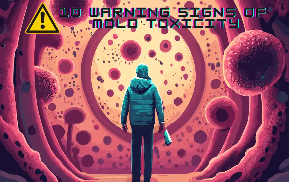 Icon representing 10 warning signs of mold toxicity.