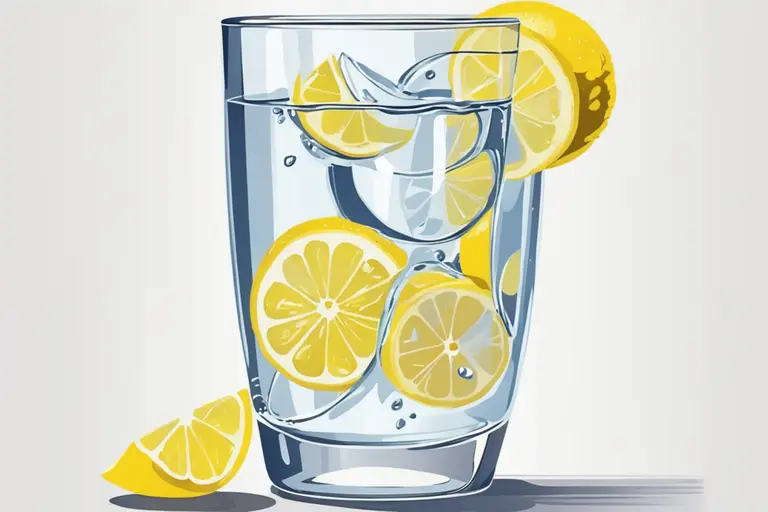 Glass of lemon water