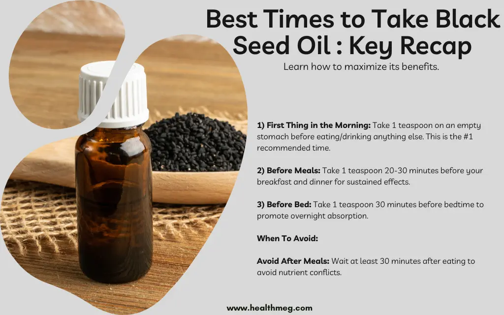 Key Recap: Optimal Times for Taking Black Seed Oil